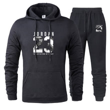 Load image into Gallery viewer, New Men Hoodies Suit Jordan 23 Tracksuit Sweatshirt Suit Fleece Hoodie+Sweat pants Jogging Homme Pullover 3XL Sporting Suit Male
