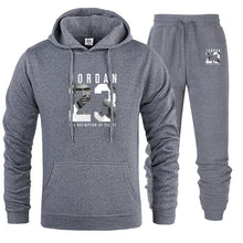 Load image into Gallery viewer, New Men Hoodies Suit Jordan 23 Tracksuit Sweatshirt Suit Fleece Hoodie+Sweat pants Jogging Homme Pullover 3XL Sporting Suit Male
