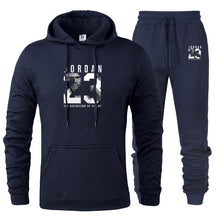 Load image into Gallery viewer, New Men Hoodies Suit Jordan 23 Tracksuit Sweatshirt Suit Fleece Hoodie+Sweat pants Jogging Homme Pullover 3XL Sporting Suit Male
