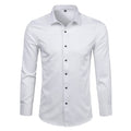 Purple Men's Bamboo Fiber Dress Shirt 2018 Brand New Slim Fit Long Sleeve Chemise Homme Non Iron Easy Care Formal Shirt For Men