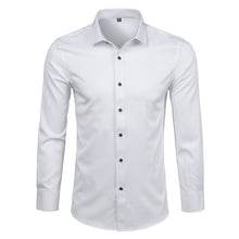Load image into Gallery viewer, Purple Men&#39;s Bamboo Fiber Dress Shirt 2018 Brand New Slim Fit Long Sleeve Chemise Homme Non Iron Easy Care Formal Shirt For Men
