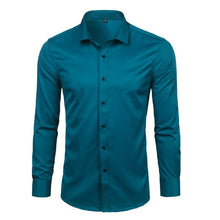 Load image into Gallery viewer, Purple Men&#39;s Bamboo Fiber Dress Shirt 2018 Brand New Slim Fit Long Sleeve Chemise Homme Non Iron Easy Care Formal Shirt For Men
