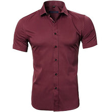Load image into Gallery viewer, Purple Men&#39;s Bamboo Fiber Dress Shirt 2018 Brand New Slim Fit Long Sleeve Chemise Homme Non Iron Easy Care Formal Shirt For Men
