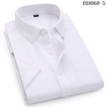 Load image into Gallery viewer, Men&#39;s Casual Dress Short Sleeved Shirt Twill White Blue Pink Black Male Slim Fit Shirt For Men Social Shirts 4XL 5XL 6XL 7XL 8XL
