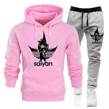 Load image into Gallery viewer, SAIYAN Men&#39;s Sets drop shipping hoodies+Pants Harajuku wholesale Sport Suits Casual Sweatshirts Tracksuit Sportswear plus 5XL
