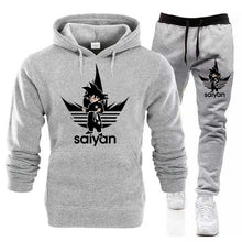 Load image into Gallery viewer, SAIYAN Men&#39;s Sets drop shipping hoodies+Pants Harajuku wholesale Sport Suits Casual Sweatshirts Tracksuit Sportswear plus 5XL
