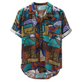 Womail 2019 nuevas llegadas camisa de marca de impresión Casual para hombres camisetas de manga corta con botones moda suelta para hombres camisa hawaiana de playa M-4XL
