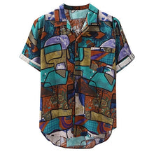 Load image into Gallery viewer, Womail 2019 New Arrivals Casual Print Brand Shirt Men Short Sleeve Button Tops Loose Fashion Men Beach Hawaiian Shirt M-4XL
