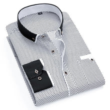 Load image into Gallery viewer, Printed Plaid Polka Dot Men Shirt Long-Sleeved Casual Shirts For Men Slim Fit 21 Colors Male Dress Shirts Camisas Masculina
