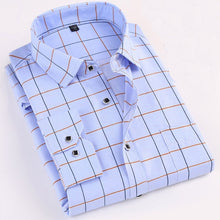Load image into Gallery viewer, Printed Plaid Polka Dot Men Shirt Long-Sleeved Casual Shirts For Men Slim Fit 21 Colors Male Dress Shirts Camisas Masculina
