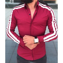Load image into Gallery viewer, Plain Men Formal Shirts Business Dress Wedding Long Sleeve Slim Fit Top Patchwork HOT
