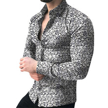 Load image into Gallery viewer, Men Shirt Long Sleeve Top 2019 Floral Male Blouse Casual Shirts Summer Autumn Shirts hawaiian Men Clothes camisa masculina
