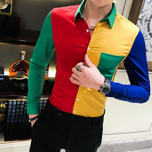 Load image into Gallery viewer, Luxury Black Gold Shirt 2019 Autumn Baroque Men Shirt Long Sleeve Patchwork  Casual Shirt Men Slim Fit Print Party Club Shirt

