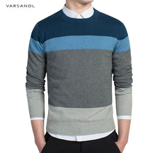 Load image into Gallery viewer, Varsanol Cotton Sweater Men Long Sleeve Pullovers Outwear Man V-Neck sweaters Tops Loose Solid Fit Knitting Clothing 8Colors New
