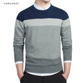 Varsanol suéter de algodón para hombre, jerseys de manga larga, prendas de vestir para hombre, suéteres con cuello en V, Tops, ropa de punto holgada y sólida, 8 colores nuevos
