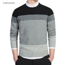 Load image into Gallery viewer, Varsanol Cotton Sweater Men Long Sleeve Pullovers Outwear Man V-Neck sweaters Tops Loose Solid Fit Knitting Clothing 8Colors New
