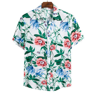 Adisputent 2020 nuevas camisas hawaianas de verano para hombres, camisas casuales de manga corta con estampado divertido y cuello vuelto, ropa de calle con botones