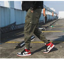Load image into Gallery viewer, Privathinker homens preto joggers calças de verão 2020 dos homens grandes bolsos ankel carga calças masculino primavera streetwear macacão moletom
