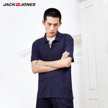 Load image into Gallery viewer, JackJones Men&#39;s Solid Color Cotton Turn-down Collar Polo Shirt Menswear 219106516
