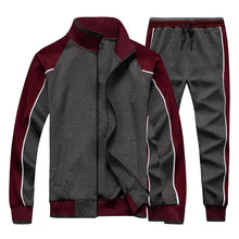 Load image into Gallery viewer, Men&#39;s Sportswear Casual Spring Tracksuit Men Two Pieces Sets Stand Collar Jackets Sweatshirt Pants Joggers Track Suit Running
