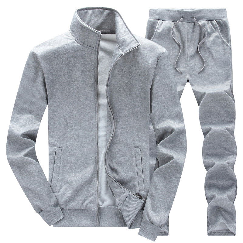 Men's Sportswear Casual Spring Tracksuit Men Two Pieces Sets Stand Collar Jackets Sweatshirt Pants Joggers Track Suit Running