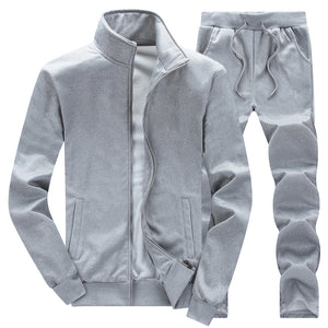 Men's Sportswear Casual Spring Tracksuit Men Two Pieces Sets Stand Collar Jackets Sweatshirt Pants Joggers Track Suit Running