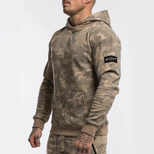 Chándal de marca Camo con capucha y pantalones, conjuntos de sudadera informal para hombre, pantalones de chándal, Chaqueta de algodón para hombre, traje deportivo de otoño e invierno