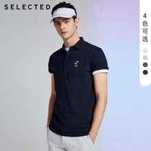 Load image into Gallery viewer, SELECTED Men&#39;s Pure Color Turn-down Collar Short-sleeved Polo S|419206535
