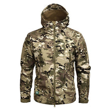 Load image into Gallery viewer, Mege Shark Skin Soft Shell Military Tactical Jacket Men Waterproof Army Fleece Clothing Multicam Camouflage Windbreakers 4XL
