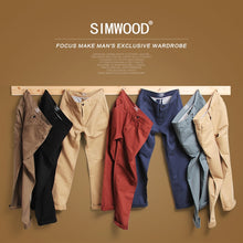 Load image into Gallery viewer, Simwood Brand Spring Winter New Fashion 2020 Slim Straight Men Casual Pants 100% Pure Cotton Man Trousers Plus Size  KX6033
