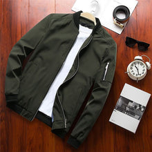 Load image into Gallery viewer, Men Bomber Jacket Thin Slim Long Sleeve baseball Jackets Windbreaker Zipper Windbreaker Jacket Male Outwear Brand Clothing 6580
