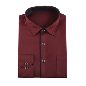 JeeToo White Men Shirt 2019 New Business Men's Regular Fit Dress Shirt Male Solid Long Sleeves Casua Wedding Shirt Plus Size 3XL