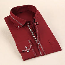 Load image into Gallery viewer, JeeToo White Men Shirt 2019 New Business Men&#39;s Regular Fit Dress Shirt Male Solid Long Sleeves Casua Wedding Shirt Plus Size 3XL
