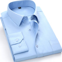 Load image into Gallery viewer, Men&#39;s Long Sleeve Slim Fit Dress Casual Shirt White Blue Red Yellow Male Social Shirt Plus Size 5XL 6XL 7XL 8XL
