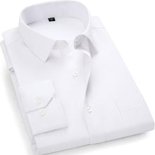 Load image into Gallery viewer, Men&#39;s Long Sleeve Slim Fit Dress Casual Shirt White Blue Red Yellow Male Social Shirt Plus Size 5XL 6XL 7XL 8XL
