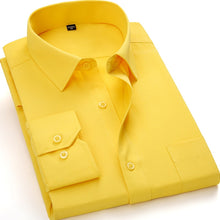 Load image into Gallery viewer, Men&#39;s Long Sleeve Slim Fit Dress Casual Shirt White Blue Red Yellow Male Social Shirt Plus Size 5XL 6XL 7XL 8XL
