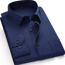 Load image into Gallery viewer, Men&#39;s Long Sleeve Slim Fit Dress Casual Shirt White Blue Red Yellow Male Social Shirt Plus Size 5XL 6XL 7XL 8XL
