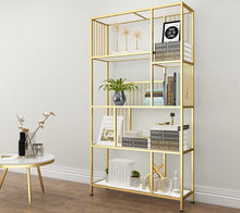 Load image into Gallery viewer, Living room gold iron bookshelf
