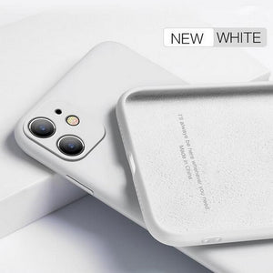 For iPhone 11 12 Pro SE 2 Case Luxury Original Silicone Full Protection Soft Cover For iPhone X XR 11 XS Max 7 8 6 6s Phone Case