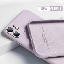 Load image into Gallery viewer, For iPhone 11 12 Pro SE 2 Case Luxury Original Silicone Full Protection Soft Cover For iPhone X XR 11 XS Max 7 8 6 6s Phone Case
