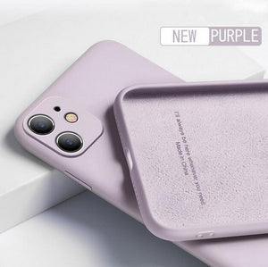 For iPhone 11 12 Pro SE 2 Case Luxury Original Silicone Full Protection Soft Cover For iPhone X XR 11 XS Max 7 8 6 6s Phone Case