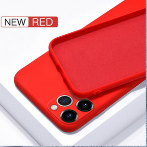 For iPhone 11 12 Pro SE 2 Case Luxury Original Silicone Full Protection Soft Cover For iPhone X XR 11 XS Max 7 8 6 6s Phone Case