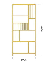 Load image into Gallery viewer, Living room gold iron bookshelf

