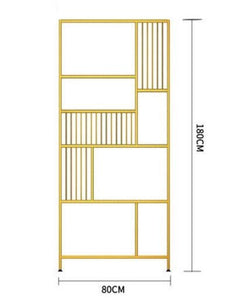 Living room gold iron bookshelf