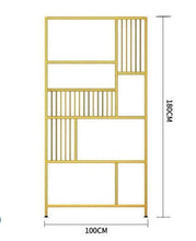 Load image into Gallery viewer, Living room gold iron bookshelf
