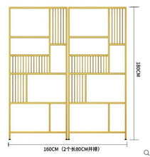 Load image into Gallery viewer, Living room gold iron bookshelf
