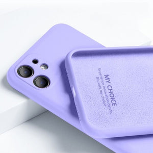 For iPhone 11 12 Pro SE 2 Case Luxury Original Silicone Full Protection Soft Cover For iPhone X XR 11 XS Max 7 8 6 6s Phone Case