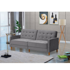 Square Arms  Modern Upholstered Sofa Bed