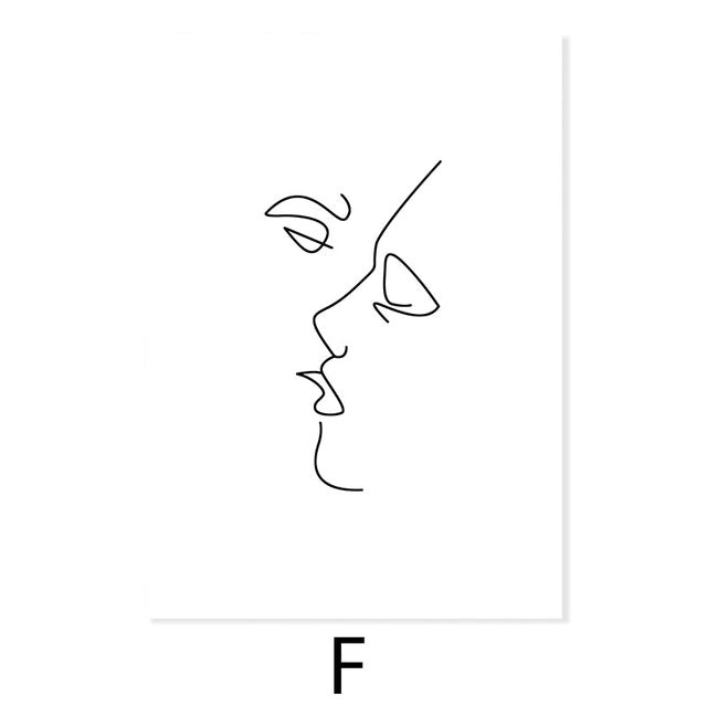 Modern Abstract Line Art Beige Black Minimalist Canvas Painting Poster Print Wall Pictures Living Room Interior Home Decoration
