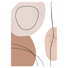 Cargar imagen en el visor de la galería, Boho geométrico abstracto sol naciente Arco Iris Beige lienzo pintura pared imágenes artísticas carteles impresión Interior sala de estar decoración del hogar
